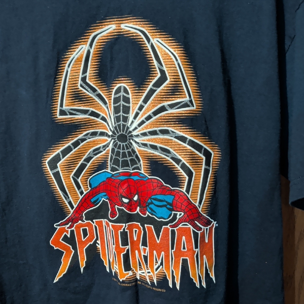 Marvel Black Tee with Orange Graphic